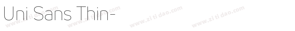 Uni Sans Thin字体转换